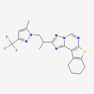 2-{1-Methyl-2-[5-methyl-3-(trifluoromethyl)-1H-pyrazol-1-YL]ethyl}-8,9,10,11-tetrahydro[1]benzothieno[3,2-E][1,2,4]triazolo[1,5-C]pyrimidine