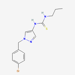 molecular formula C14H17BrN4S B10951242 1-[1-(4-bromobenzyl)-1H-pyrazol-4-yl]-3-propylthiourea 