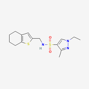 1-ethyl-3-methyl-N-(4,5,6,7-tetrahydro-1-benzothiophen-2-ylmethyl)-1H-pyrazole-4-sulfonamide