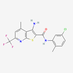 3-amino-N-(5-chloro-2-methylphenyl)-4-methyl-6-(trifluoromethyl)thieno[2,3-b]pyridine-2-carboxamide