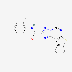 molecular formula C19H17N5OS B10951282 N-(2,4-dimethylphenyl)-9,10-dihydro-8H-cyclopenta[4,5]thieno[3,2-e][1,2,4]triazolo[1,5-c]pyrimidine-2-carboxamide 