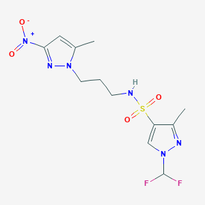 1-(difluoromethyl)-3-methyl-N-[3-(5-methyl-3-nitro-1H-pyrazol-1-yl)propyl]-1H-pyrazole-4-sulfonamide