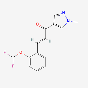 (2E)-3-[2-(difluoromethoxy)phenyl]-1-(1-methyl-1H-pyrazol-4-yl)prop-2-en-1-one