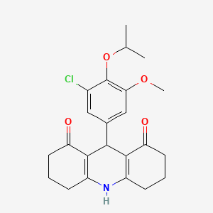 9-[3-chloro-5-methoxy-4-(propan-2-yloxy)phenyl]-3,4,6,7,9,10-hexahydroacridine-1,8(2H,5H)-dione