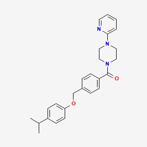 molecular formula C26H29N3O2 B10951321 1-{4-[(4-Isopropylphenoxy)methyl]benzoyl}-4-pyridin-2-ylpiperazine 