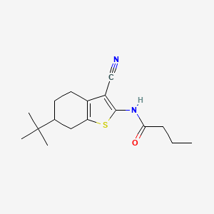 N-(6-tert-butyl-3-cyano-4,5,6,7-tetrahydro-1-benzothiophen-2-yl)butanamide