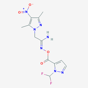 (1Z)-N'-({[1-(difluoromethyl)-1H-pyrazol-5-yl]carbonyl}oxy)-2-(3,5-dimethyl-4-nitro-1H-pyrazol-1-yl)ethanimidamide