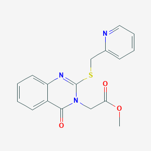 methyl {4-oxo-2-[(pyridin-2-ylmethyl)sulfanyl]quinazolin-3(4H)-yl}acetate