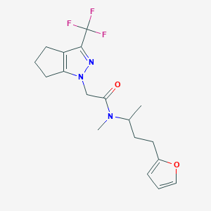 N-[4-(furan-2-yl)butan-2-yl]-N-methyl-2-[3-(trifluoromethyl)-5,6-dihydrocyclopenta[c]pyrazol-1(4H)-yl]acetamide