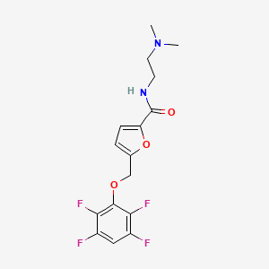 N-[2-(dimethylamino)ethyl]-5-[(2,3,5,6-tetrafluorophenoxy)methyl]furan-2-carboxamide