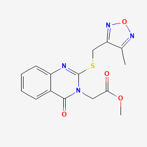 methyl [2-{[(4-methyl-1,2,5-oxadiazol-3-yl)methyl]sulfanyl}-4-oxoquinazolin-3(4H)-yl]acetate