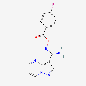 N'-{[(4-fluorophenyl)carbonyl]oxy}pyrazolo[1,5-a]pyrimidine-3-carboximidamide