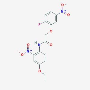 N-(4-ethoxy-2-nitrophenyl)-2-(2-fluoro-5-nitrophenoxy)acetamide