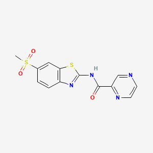 N-[6-(methylsulfonyl)-1,3-benzothiazol-2-yl]pyrazine-2-carboxamide