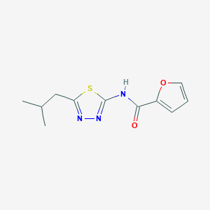 molecular formula C11H13N3O2S B10951535 N-[5-(2-methylpropyl)-1,3,4-thiadiazol-2-yl]furan-2-carboxamide 