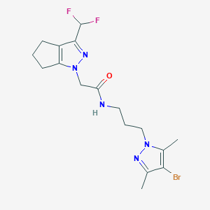 N-[3-(4-bromo-3,5-dimethyl-1H-pyrazol-1-yl)propyl]-2-[3-(difluoromethyl)-5,6-dihydrocyclopenta[c]pyrazol-1(4H)-yl]acetamide