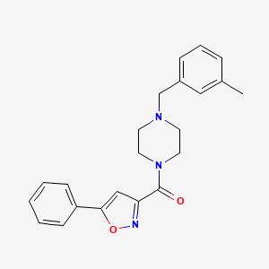 molecular formula C22H23N3O2 B10951576 [4-(3-Methylbenzyl)piperazin-1-yl](5-phenyl-1,2-oxazol-3-yl)methanone 