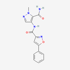 N-(5-carbamoyl-1-methyl-1H-pyrazol-4-yl)-5-phenyl-1,2-oxazole-3-carboxamide