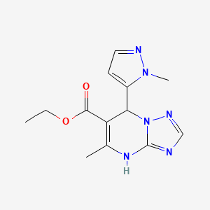 molecular formula C13H16N6O2 B10951605 ethyl 5-methyl-7-(1-methyl-1H-pyrazol-5-yl)-4,7-dihydro[1,2,4]triazolo[1,5-a]pyrimidine-6-carboxylate 