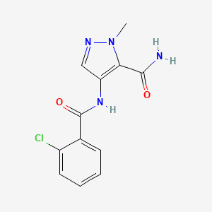 4-{[(2-chlorophenyl)carbonyl]amino}-1-methyl-1H-pyrazole-5-carboxamide