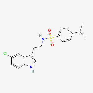 molecular formula C19H21ClN2O2S B10951623 N-[2-(5-chloro-1H-indol-3-yl)ethyl]-4-(propan-2-yl)benzenesulfonamide 