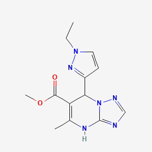 methyl 7-(1-ethyl-1H-pyrazol-3-yl)-5-methyl-4,7-dihydro[1,2,4]triazolo[1,5-a]pyrimidine-6-carboxylate