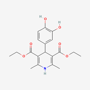 molecular formula C19H23NO6 B10951662 Diethyl 4-(3,4-dihydroxyphenyl)-2,6-dimethyl-1,4-dihydropyridine-3,5-dicarboxylate 