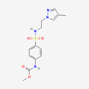 methyl (4-{[2-(4-methyl-1H-pyrazol-1-yl)ethyl]sulfamoyl}phenyl)carbamate