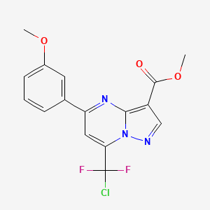 Methyl 7-[chloro(difluoro)methyl]-5-(3-methoxyphenyl)pyrazolo[1,5-a]pyrimidine-3-carboxylate