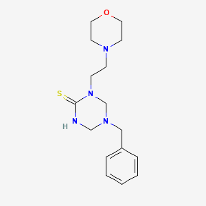 molecular formula C16H24N4OS B10951696 5-Benzyl-1-[2-(morpholin-4-yl)ethyl]-1,3,5-triazinane-2-thione 