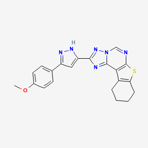 2-[5-(4-methoxyphenyl)-1H-pyrazol-3-yl]-8,9,10,11-tetrahydro[1]benzothieno[3,2-e][1,2,4]triazolo[1,5-c]pyrimidine