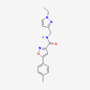 N-[(1-ethyl-1H-pyrazol-3-yl)methyl]-5-(4-methylphenyl)-1,2-oxazole-3-carboxamide