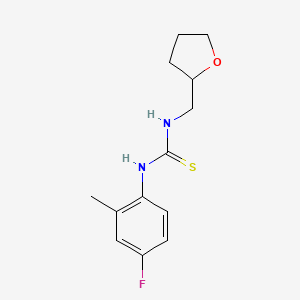 molecular formula C13H17FN2OS B10951769 1-(4-Fluoro-2-methylphenyl)-3-(tetrahydrofuran-2-ylmethyl)thiourea CAS No. 832674-29-0