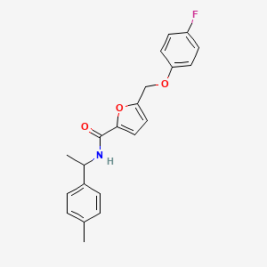 5-[(4-fluorophenoxy)methyl]-N-[1-(4-methylphenyl)ethyl]furan-2-carboxamide