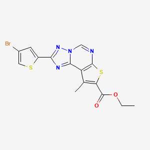 molecular formula C15H11BrN4O2S2 B10951806 Ethyl 2-(4-bromo-2-thienyl)-9-methylthieno[3,2-E][1,2,4]triazolo[1,5-C]pyrimidine-8-carboxylate 