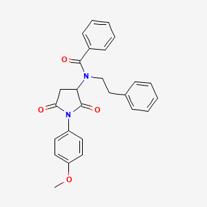 N-[1-(4-Methoxy-phenyl)-2,5-dioxo-pyrrolidin-3-yl]-N-phenethyl-benzamide