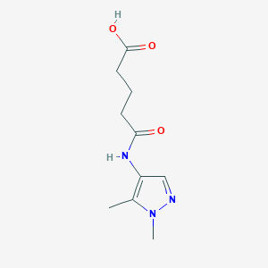 molecular formula C10H15N3O3 B10951865 5-[(1,5-dimethyl-1H-pyrazol-4-yl)amino]-5-oxopentanoic acid 