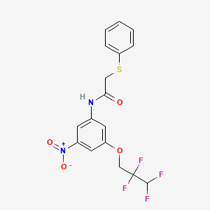 N-[3-nitro-5-(2,2,3,3-tetrafluoropropoxy)phenyl]-2-(phenylsulfanyl)acetamide