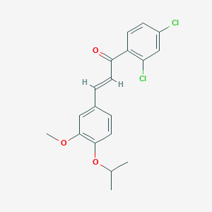 molecular formula C19H18Cl2O3 B10951921 (2E)-1-(2,4-dichlorophenyl)-3-[3-methoxy-4-(propan-2-yloxy)phenyl]prop-2-en-1-one 