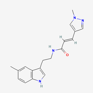 (2E)-N-[2-(5-methyl-1H-indol-3-yl)ethyl]-3-(1-methyl-1H-pyrazol-4-yl)prop-2-enamide