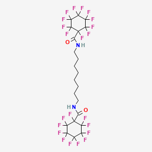 molecular formula C22H18F22N2O2 B10952052 N,N'-octane-1,8-diylbis(1,2,2,3,3,4,4,5,5,6,6-undecafluorocyclohexanecarboxamide) 