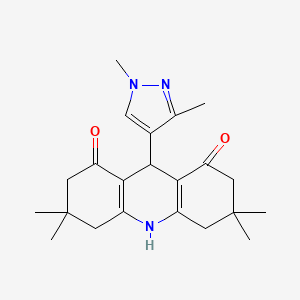 molecular formula C22H29N3O2 B10952065 9-(1,3-dimethyl-1H-pyrazol-4-yl)-3,3,6,6-tetramethyl-3,4,6,7,9,10-hexahydroacridine-1,8(2H,5H)-dione 