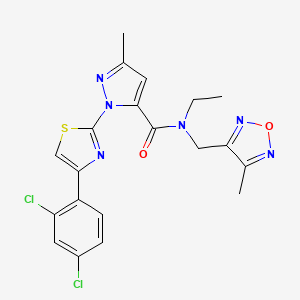 1-[4-(2,4-dichlorophenyl)-1,3-thiazol-2-yl]-N-ethyl-3-methyl-N-[(4-methyl-1,2,5-oxadiazol-3-yl)methyl]-1H-pyrazole-5-carboxamide