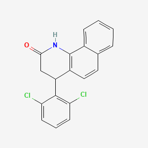 molecular formula C19H13Cl2NO B10952068 4-(2,6-dichlorophenyl)-3,4-dihydrobenzo[h]quinolin-2(1H)-one 