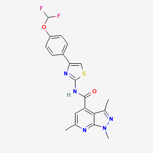 N-{4-[4-(difluoromethoxy)phenyl]-1,3-thiazol-2-yl}-1,3,6-trimethyl-1H-pyrazolo[3,4-b]pyridine-4-carboxamide