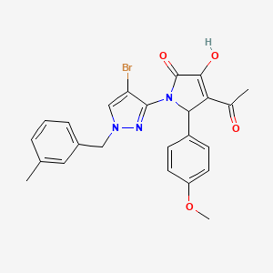 4-acetyl-1-[4-bromo-1-(3-methylbenzyl)-1H-pyrazol-3-yl]-3-hydroxy-5-(4-methoxyphenyl)-1,5-dihydro-2H-pyrrol-2-one