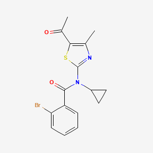 N-(5-acetyl-4-methyl-1,3-thiazol-2-yl)-2-bromo-N-cyclopropylbenzamide