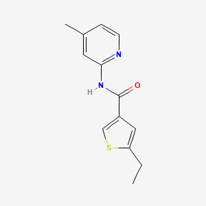 molecular formula C13H14N2OS B10952285 5-ethyl-N-(4-methylpyridin-2-yl)thiophene-3-carboxamide 