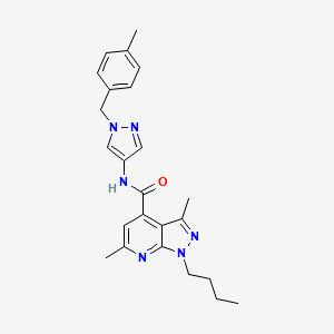 1-butyl-3,6-dimethyl-N-[1-(4-methylbenzyl)-1H-pyrazol-4-yl]-1H-pyrazolo[3,4-b]pyridine-4-carboxamide