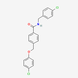 molecular formula C21H17Cl2NO2 B10952295 N-(4-chlorobenzyl)-4-[(4-chlorophenoxy)methyl]benzamide 